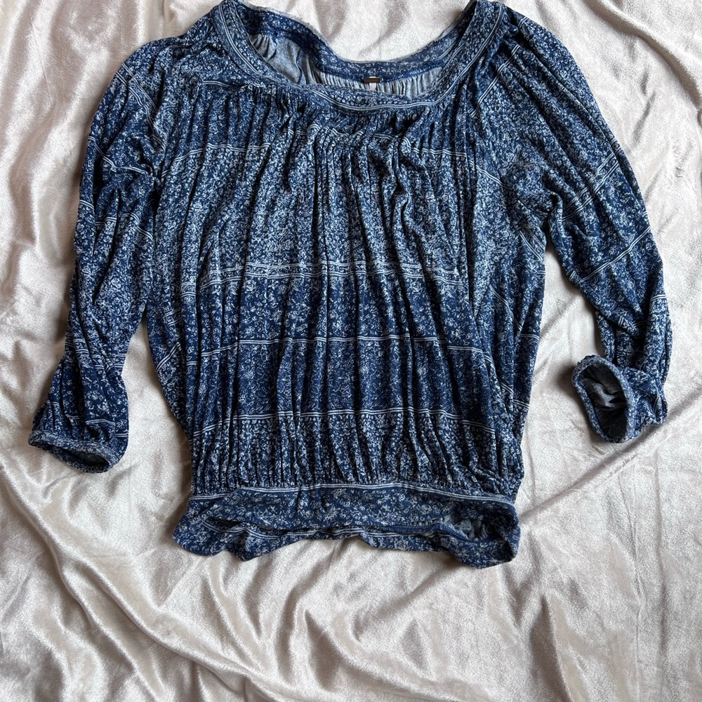 Free People blue top XS - Picture 2 of 4